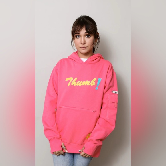 Thumb United Pink Unisex Chenille Logo Pullover - Picture 1 of 3